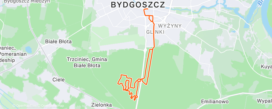 Map of the activity, Morning Mountain Bike Ride