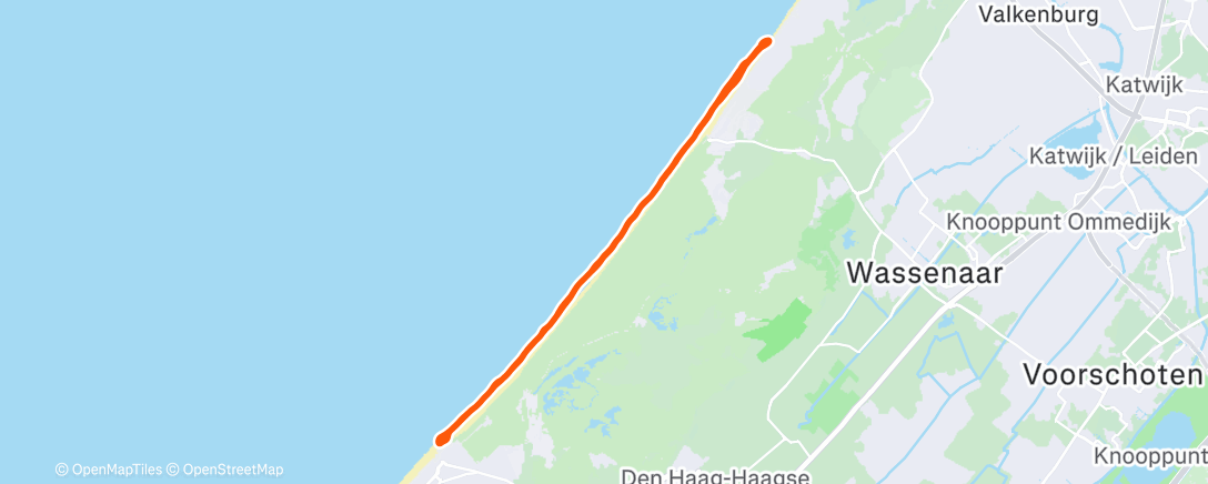 Map of the activity, MTBeachrace Scheveningen 🥈