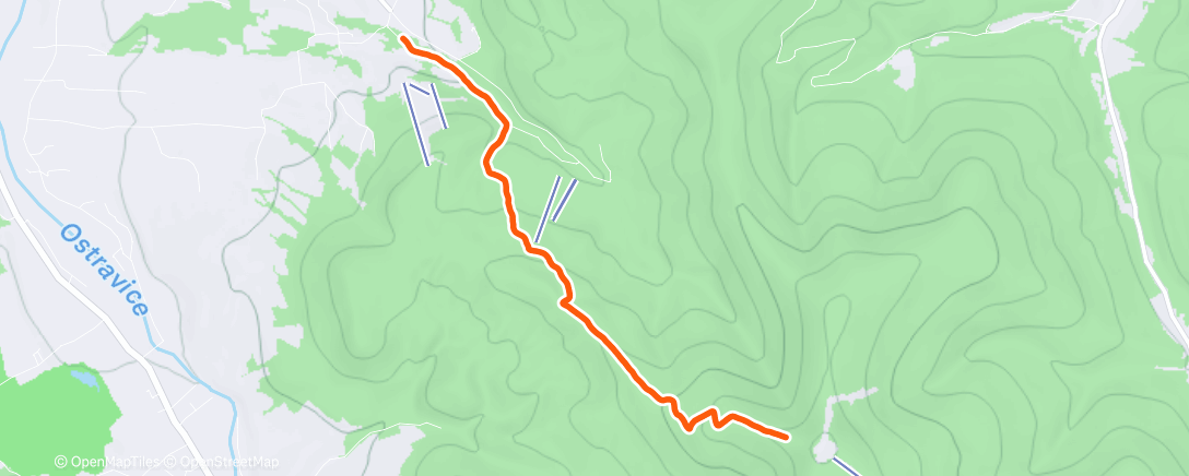 Map of the activity, Afternoon Hike