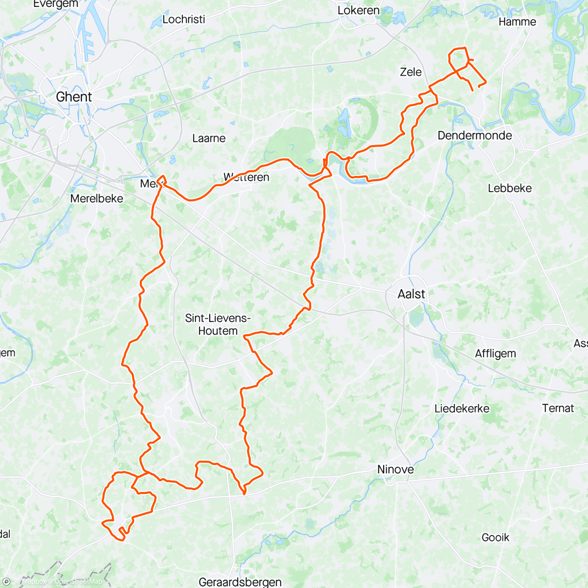 Map of the activity, Vlaamse ardennen