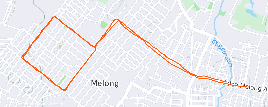Map of the activity, Morning Run