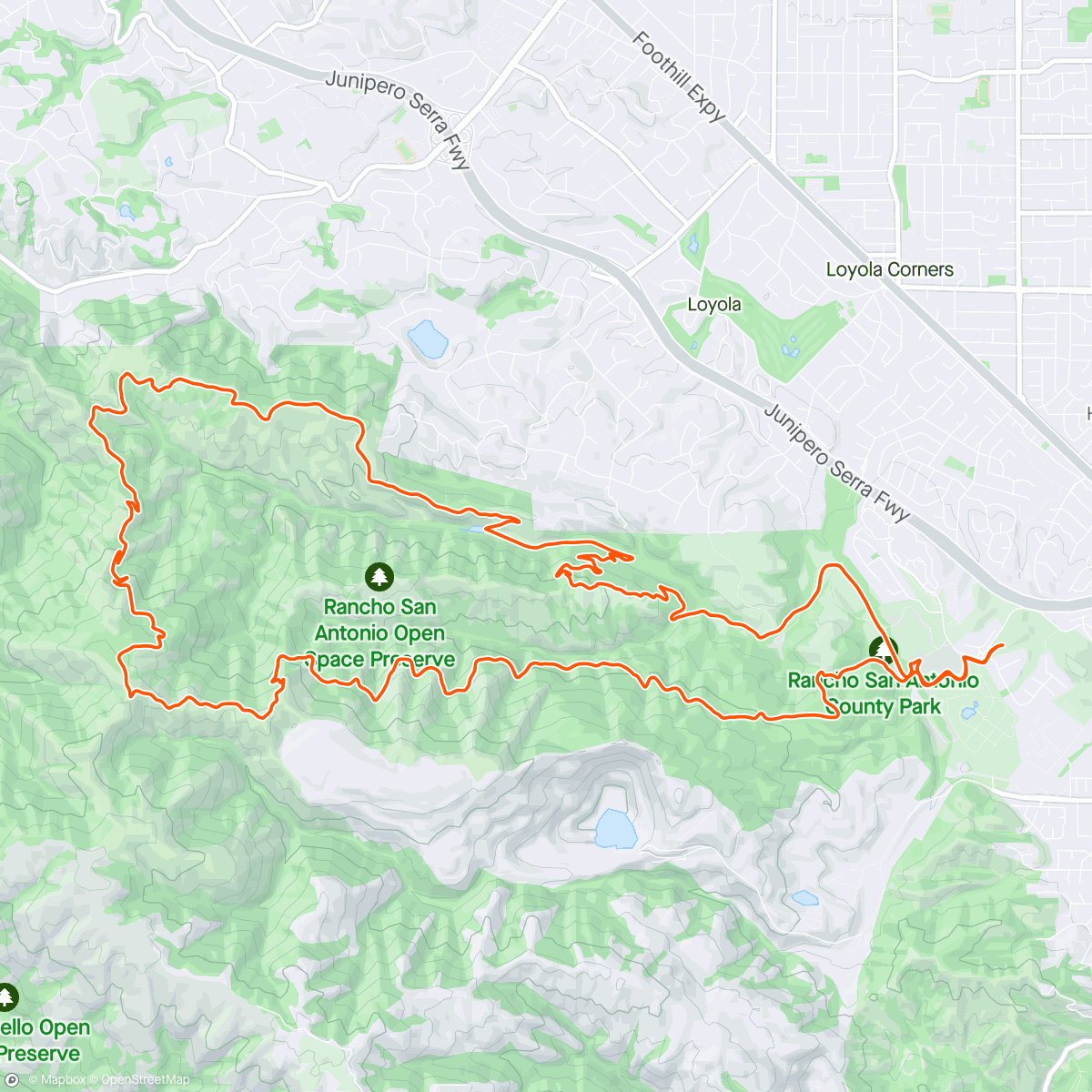 Map of the activity, Rancho