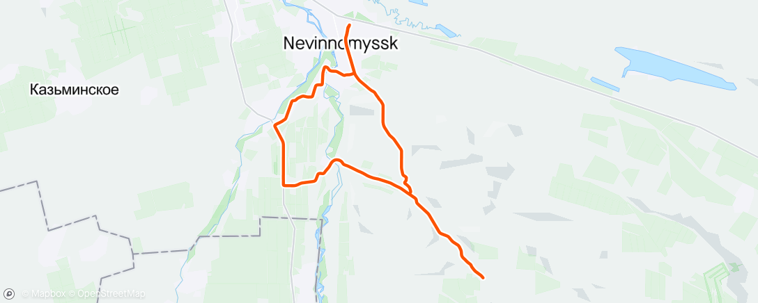Mapa da atividade, Утренний велозаезд