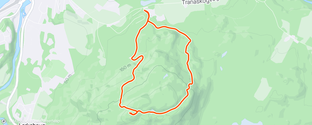Map of the activity, Lunch Hike Oftenåsen