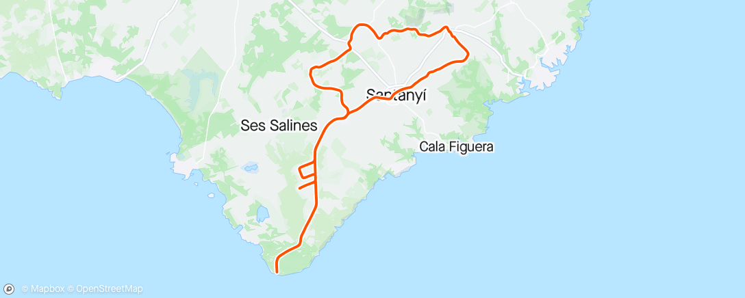 Map of the activity, Bicicleta hibrida