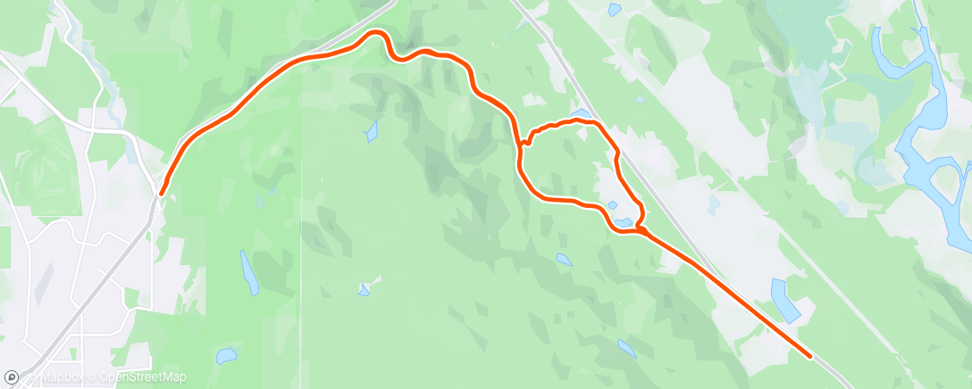 Map of the activity, XC MTB ride