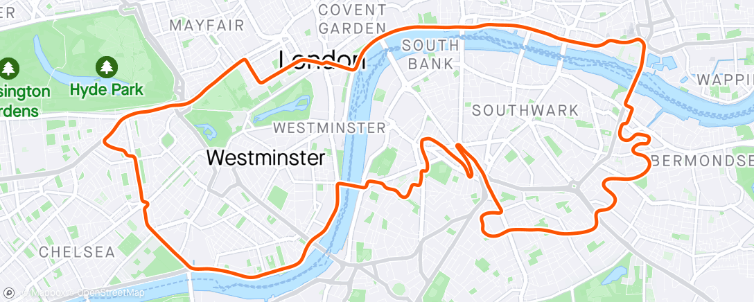 Kaart van de activiteit “Zwift - Greater London Loop in London”