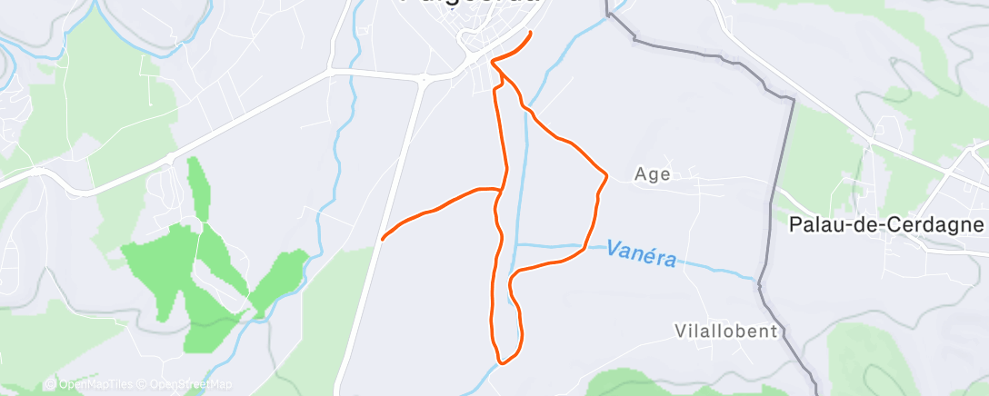 Mapa de la actividad (Rodaeta con  2x1km a ritmete ! 😜)