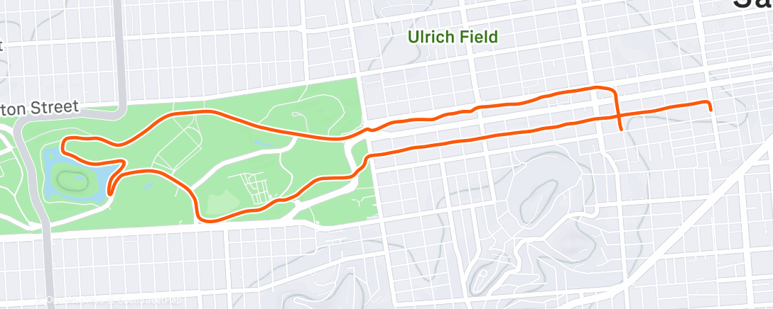 Map of the activity, Lunch Run