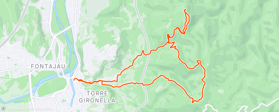 Map of the activity, Trail Running