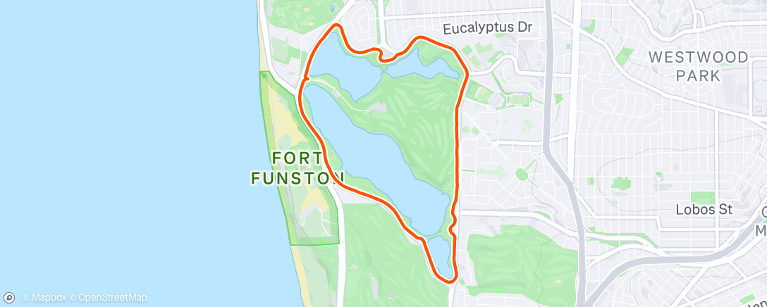 Map of the activity, Afternoon Run