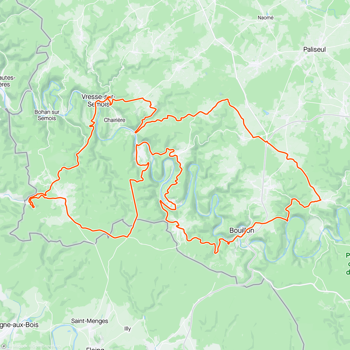Map of the activity, Velopajs D2