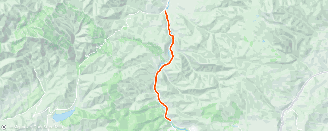 Map of the activity, Afternoon Run