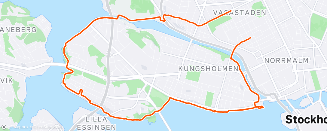 Map of the activity, Lunch Run