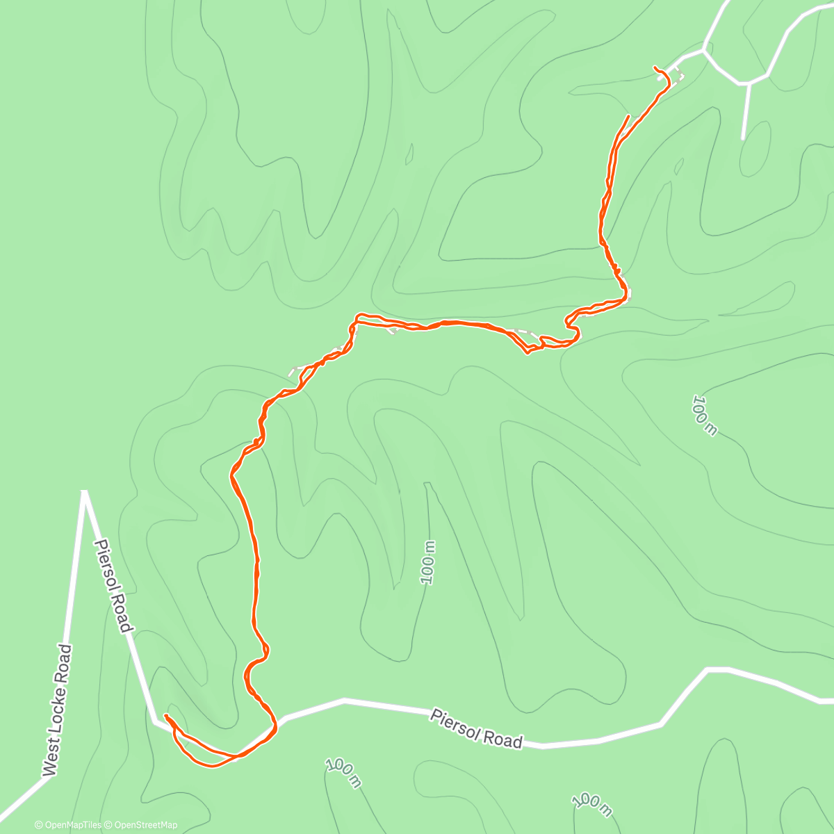 Map of the activity, Morning Hike