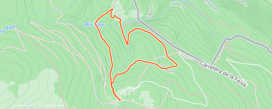 Map of the activity, Raquetas de nieve a la hora del almuerzo