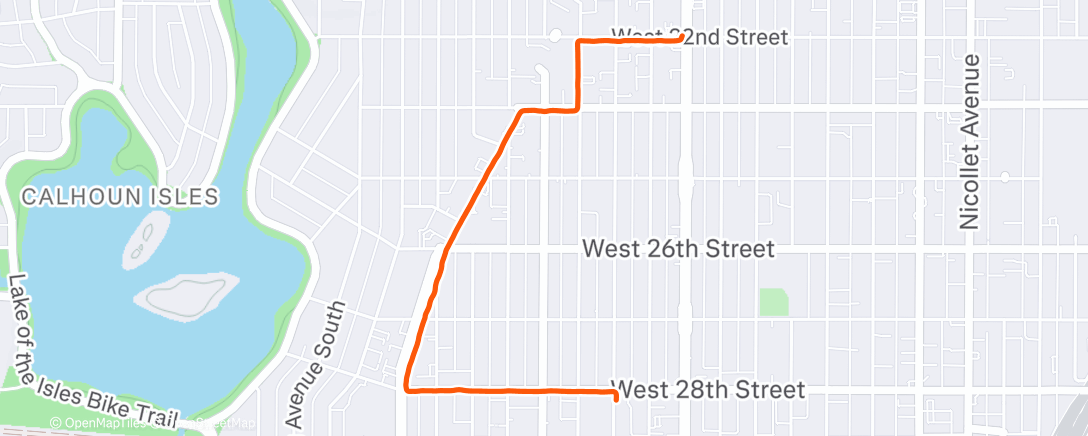 Mapa de la actividad (Evening Walk)