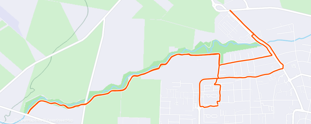 Map of the activity, Morning Run