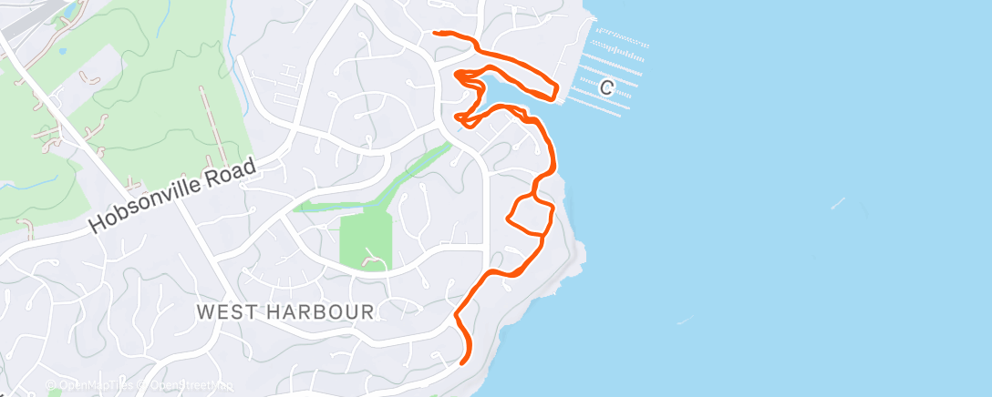 Map of the activity, Morning Run