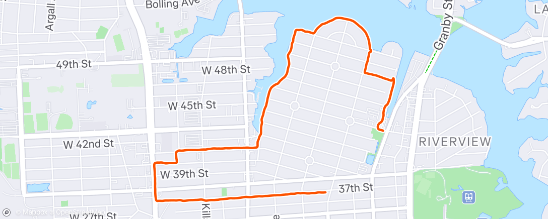 Map of the activity, Morning Run