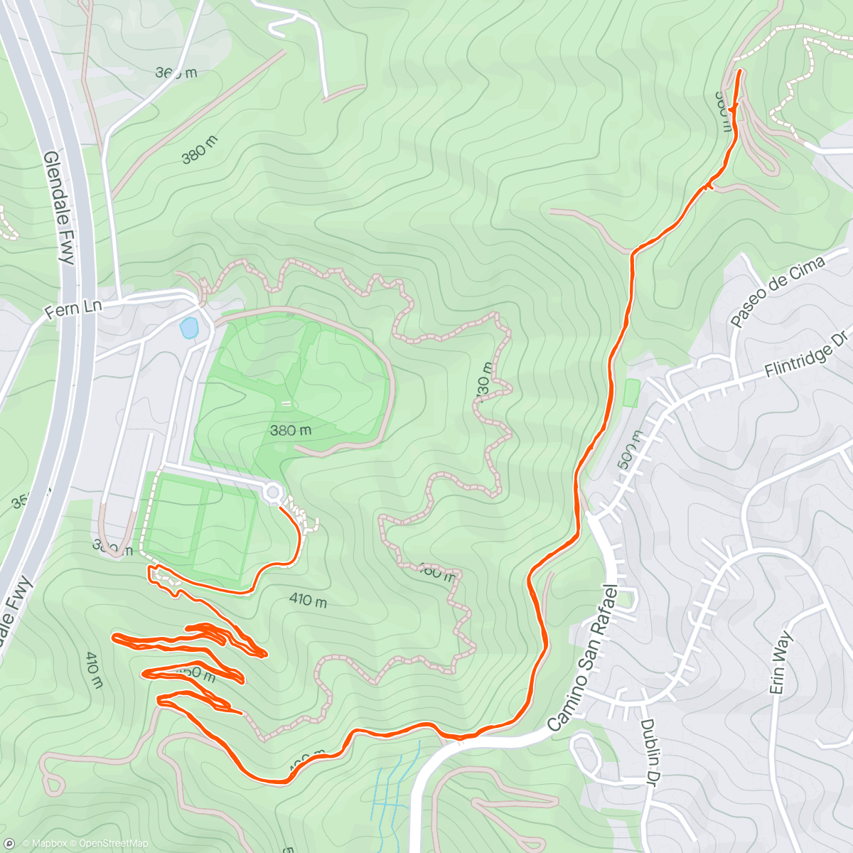 Map of the activity, Hike with my son