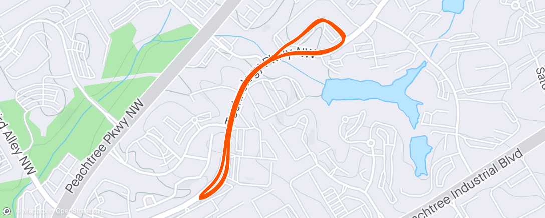 Map of the activity, Speedweek - Peachtree Corners