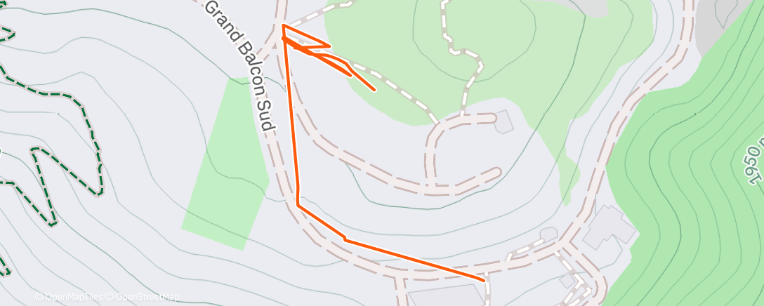 Map of the activity, Afternoon Alpine Ski