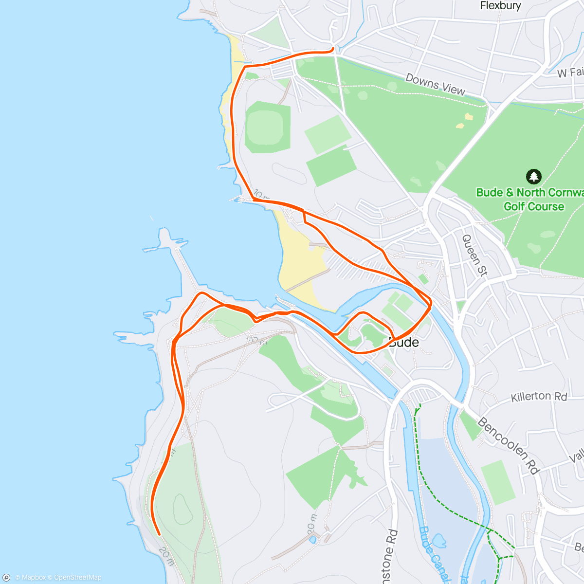 Mapa da atividade, Morning Run & Dip