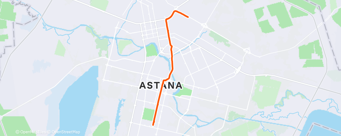 Map of the activity, Дневной забег