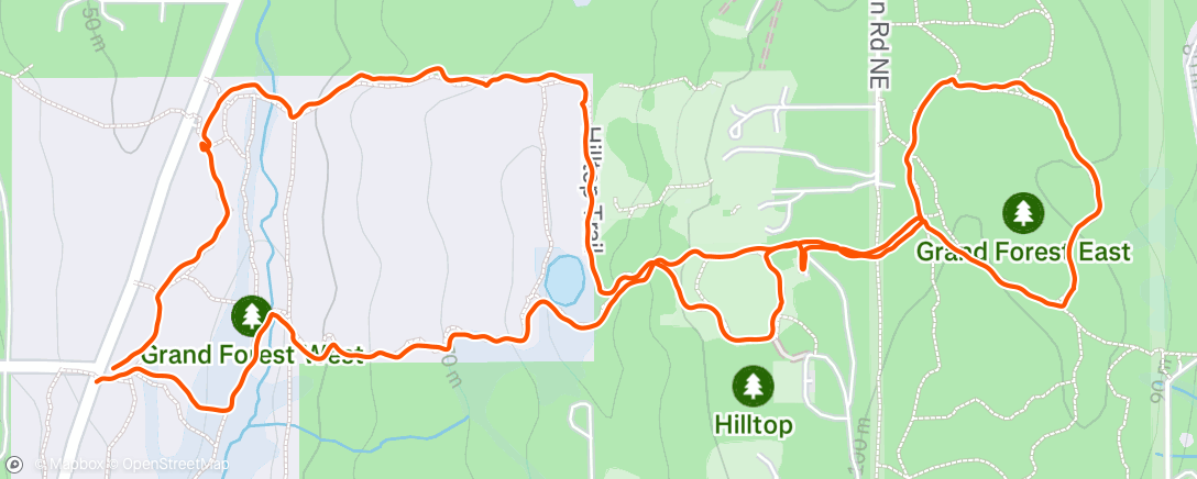 Map of the activity, Afternoon Hike