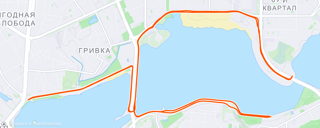 Map of the activity, Die Hard Kazan . Дерби против Уфы