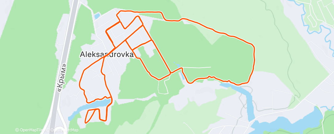 Map of the activity, Morning Run