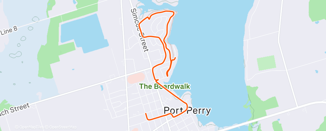 Map of the activity, A jog in a stormy snow globe