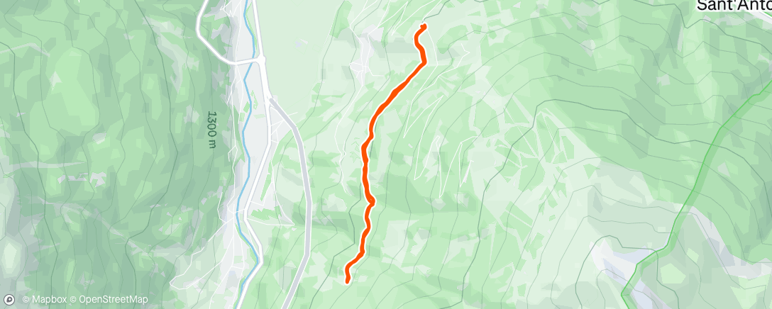 Map of the activity, Afternoon Run