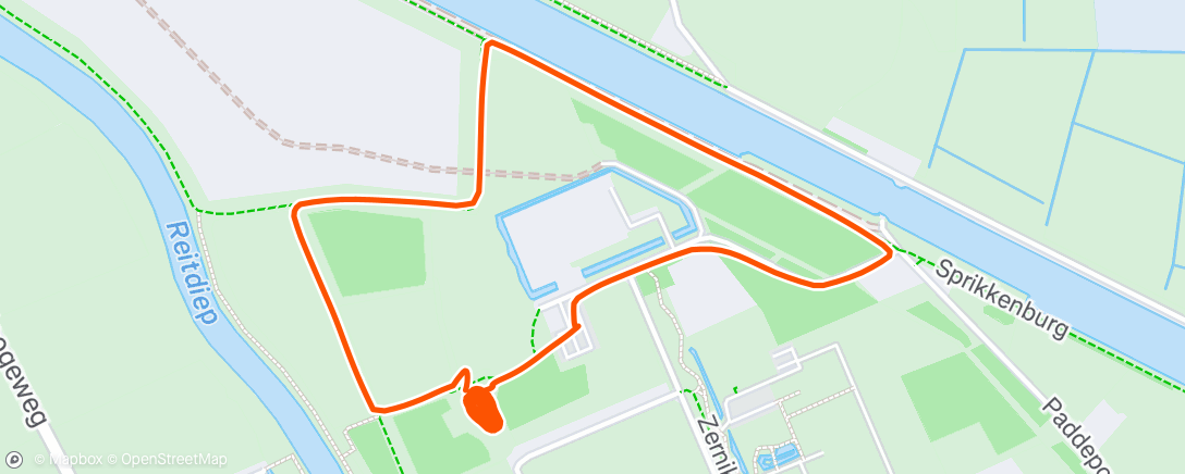 Map of the activity, Survivalrun training