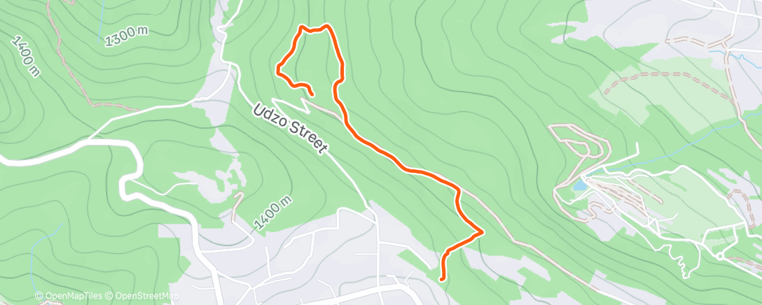 Map of the activity, Sakartvelo O-Week day 3 - middle
