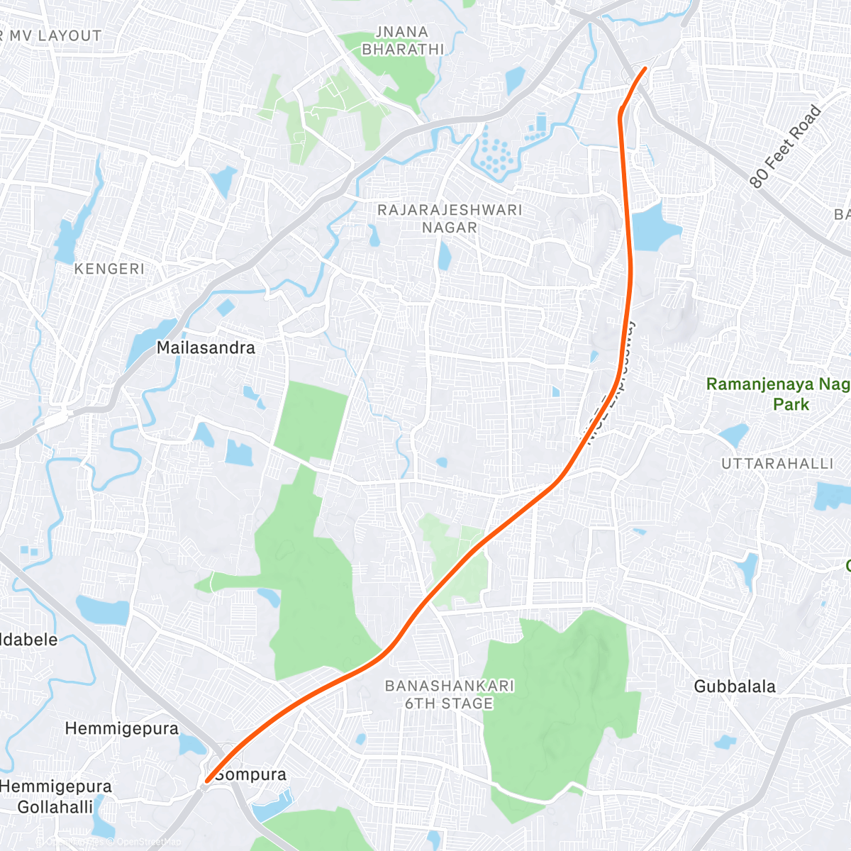 Map of the activity, Morning Ride: HCL Cyclothon Green Ride