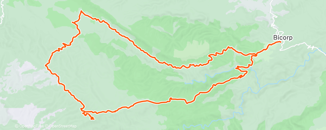 Map of the activity, Morning Mountain Bike Ride