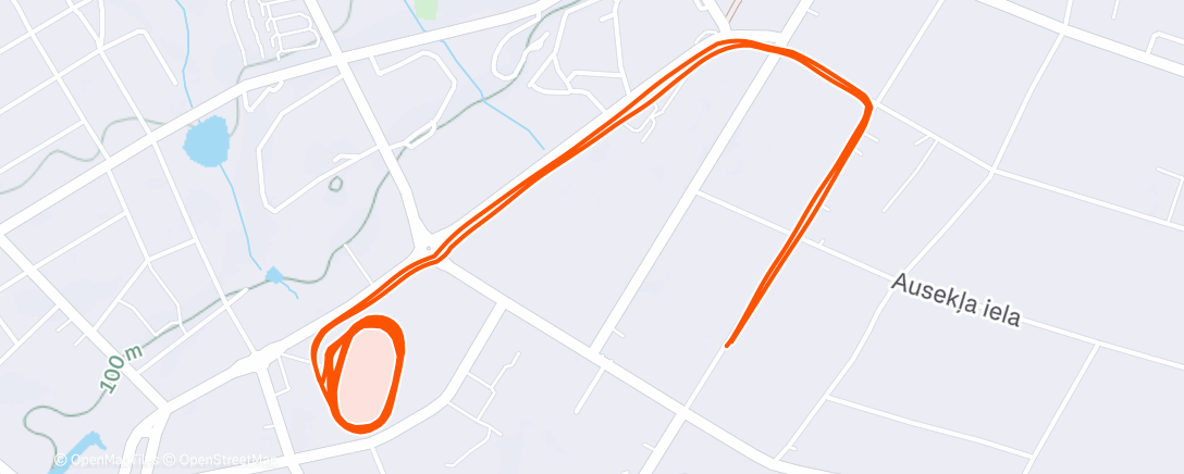 Map of the activity, Afternoon Run