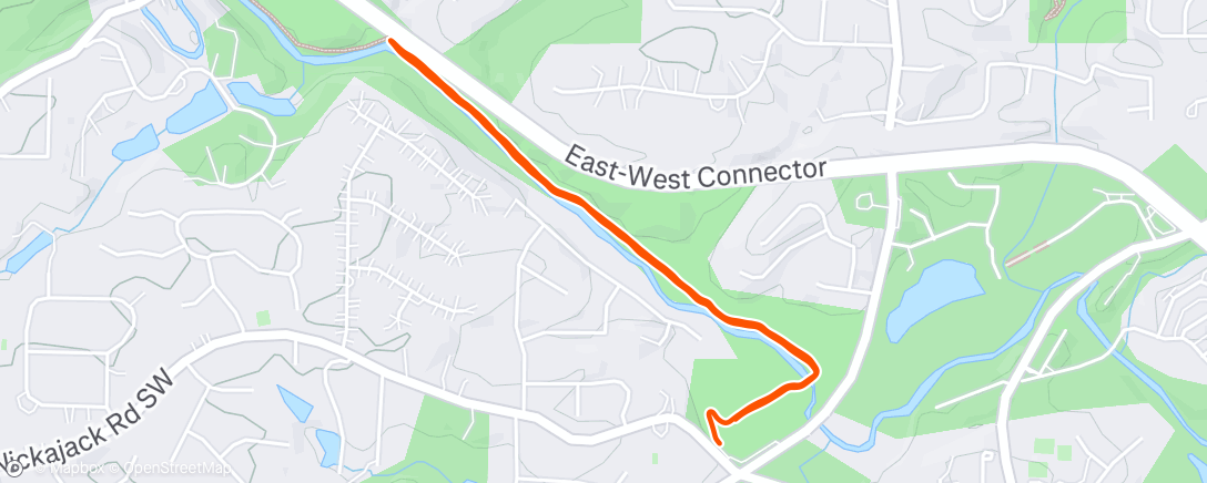 Map of the activity, Morning Run