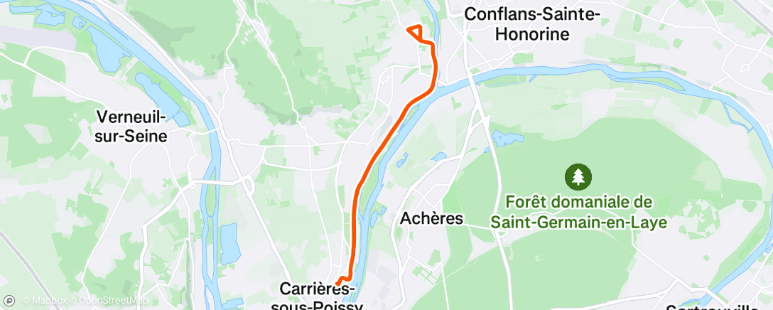 Map of the activity, Morning Run