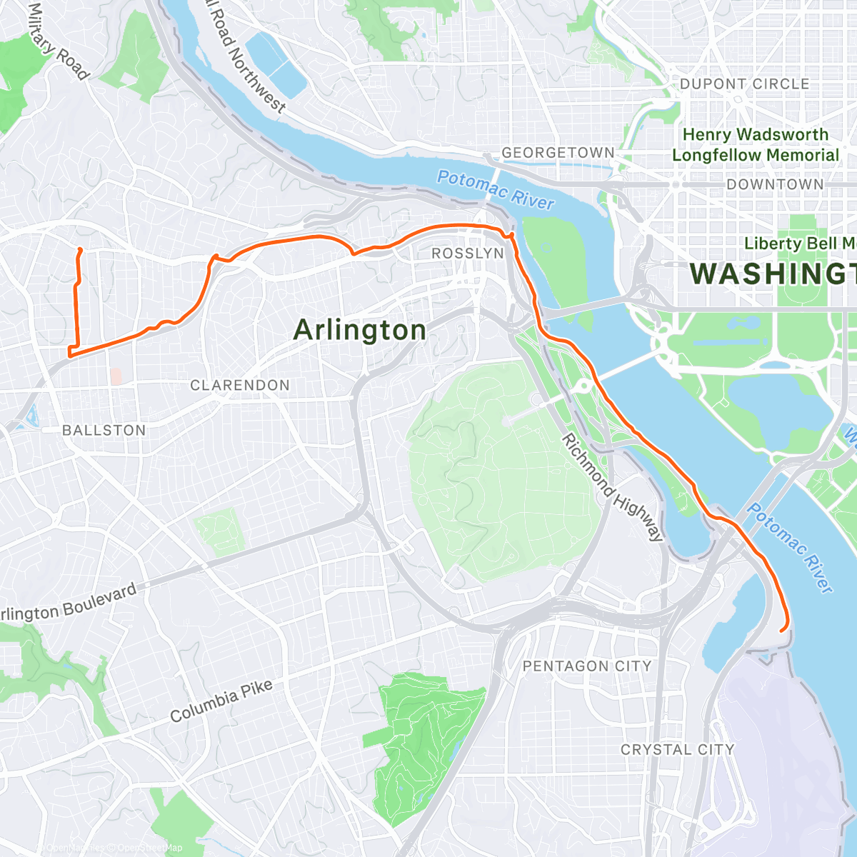 Map of the activity, Afternoon Ride