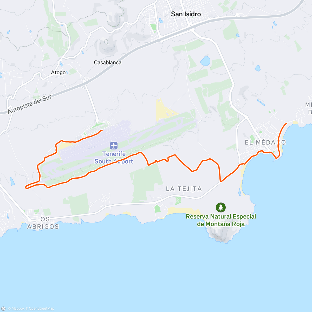 Map of the activity, Flughafen "Runde"