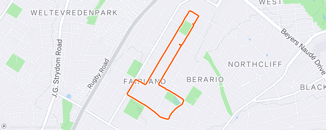 Map of the activity, Morning Run
