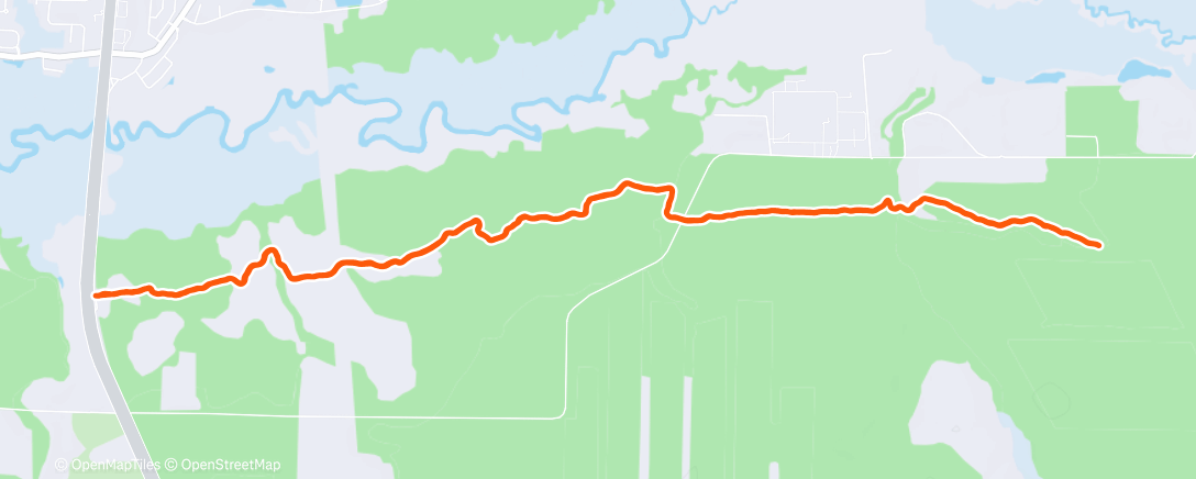 Map of the activity, Afternoon Trail Run