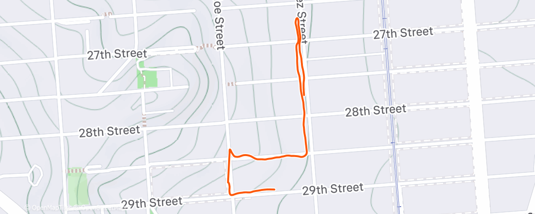Map of the activity, Lunch Run
