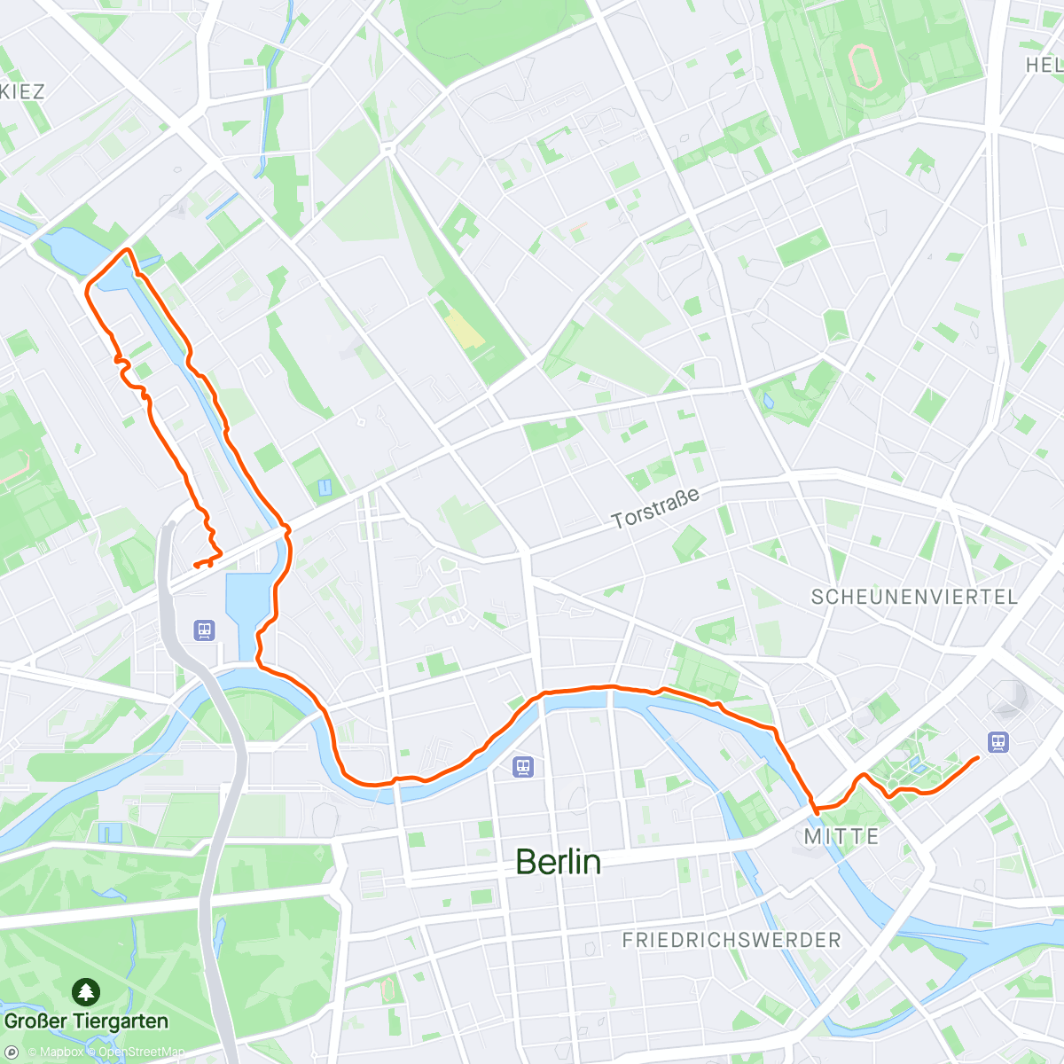Map of the activity, Last walk in Berlin