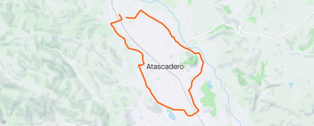 Map of the activity, This felt a lot like the running I did on the Camino