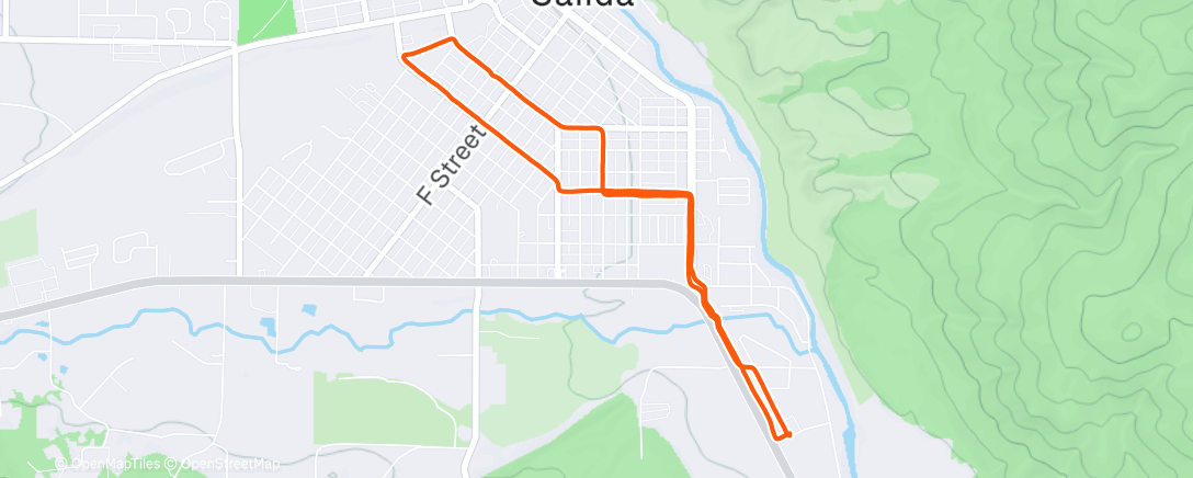 Map of the activity, Morning Run