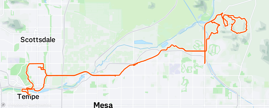 Map of the activity, Lunch Ride